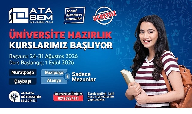 Antalya'dan Her Yaşa Ücretsiz Eğitim Desteği